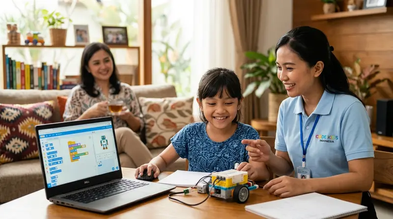 Ubah Kecanduan HP Anak SD di Klaten Menjadi Keahlian Coding & Logika AI